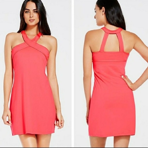 Fabletics Dresses & Skirts - Fabletics Coral Chicago Halter Athletic Dress Lg